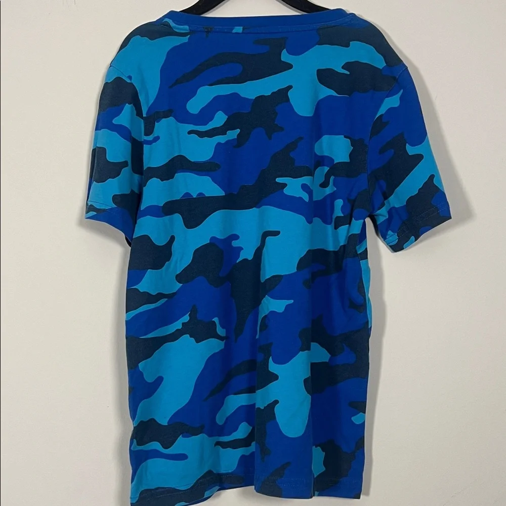 Champion Kids‎ Navy & Bright Blue and White Short Sleeve Shirt Boys Size Small